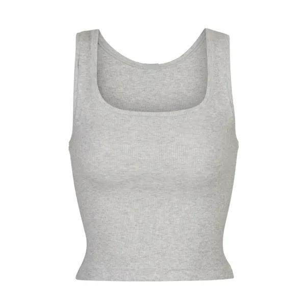 Skims Cotton Rib Tank Heather grey S (C4) NWT - Image 5