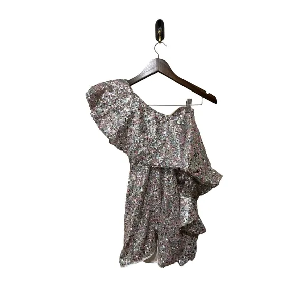 JIJIL‎ Sequin Dress Size Small Silver - Image 5