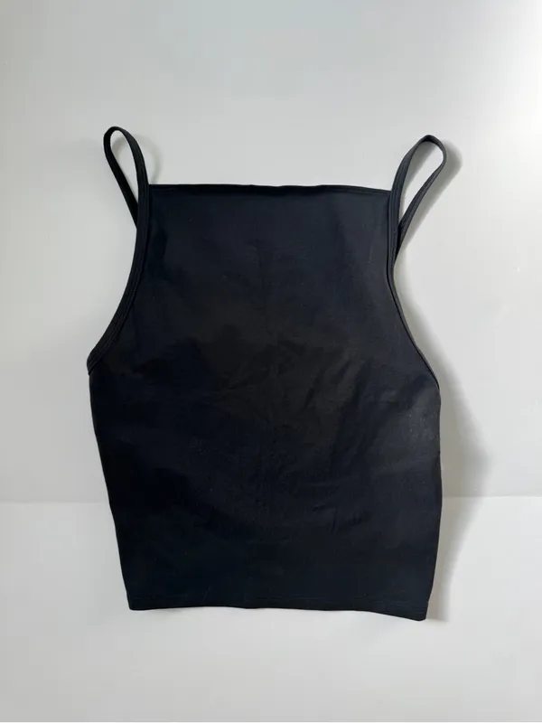 Urban Outfitters Open Back Apron Tank Top Black Medium NWOT - Image 3