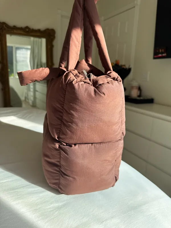 MyMumMadeIt Puffer Brown Chocolate Bag - Image 4
