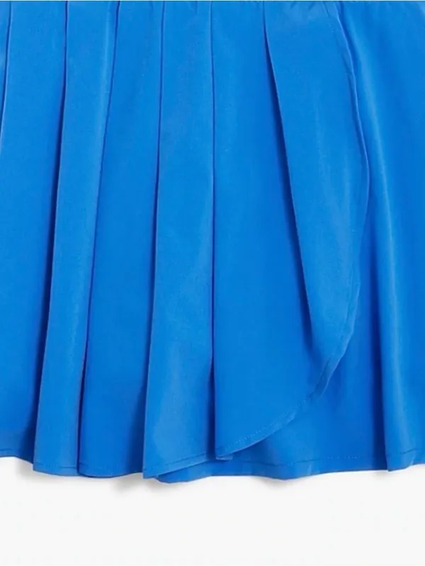 J.Crew Pleated Athletic Tennis Skort Bright Blue with Built In Shorts Sz S - Image 4