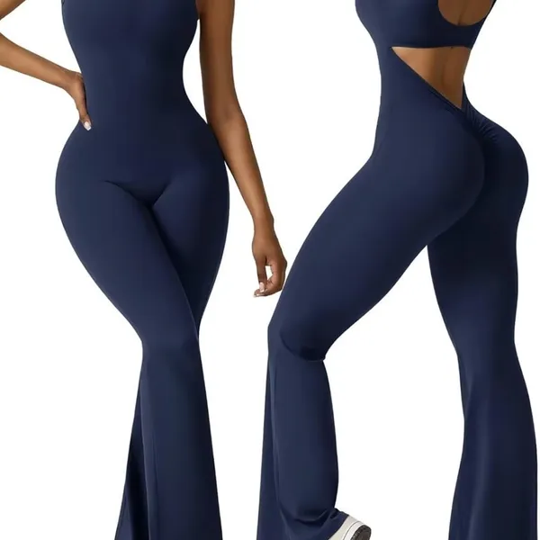 EUC | Dark Blue | Sporty Jumpsuit Size L - Image 5