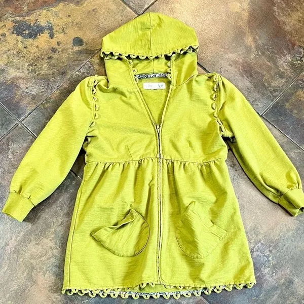 Lilka Anthropologie Green Full Zip Hoodie Jacket Small - Image 5