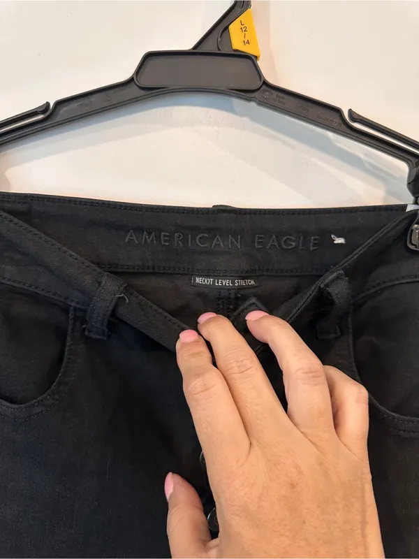 American Eagle Outfitters Black Skinny Ripped Jeans - Image 3