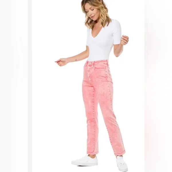 Juicy Couture Venice jeans in Calypso Coral - Image 2