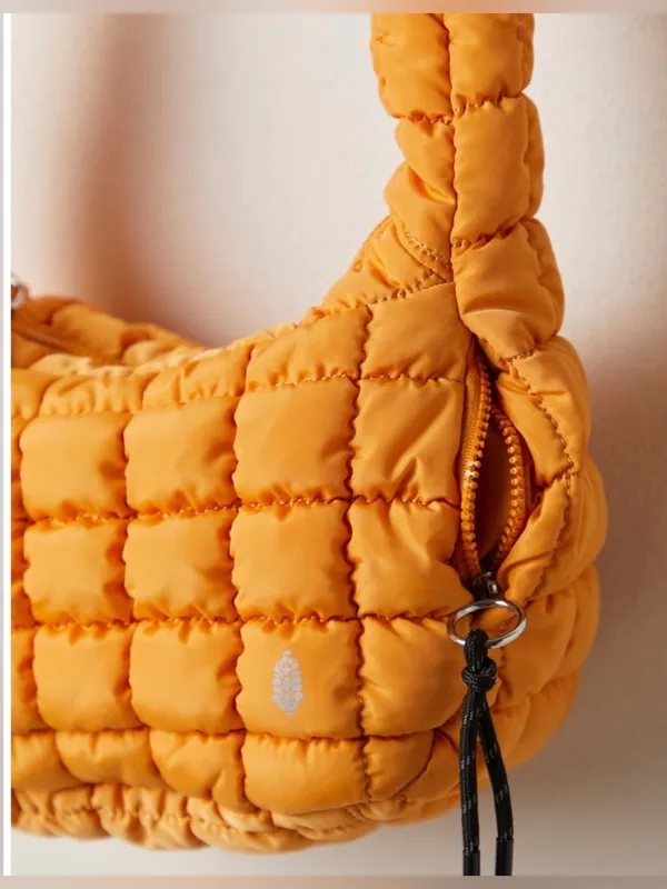 NWT Free People FP Movement Quilted Baby Carryall Sling Bag light papaya orange - Image 6