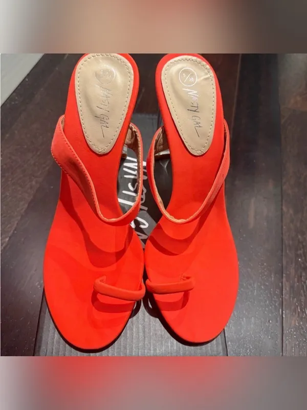 Nasty Gal Clear Block-Heel Strappy Sandals - Image 2