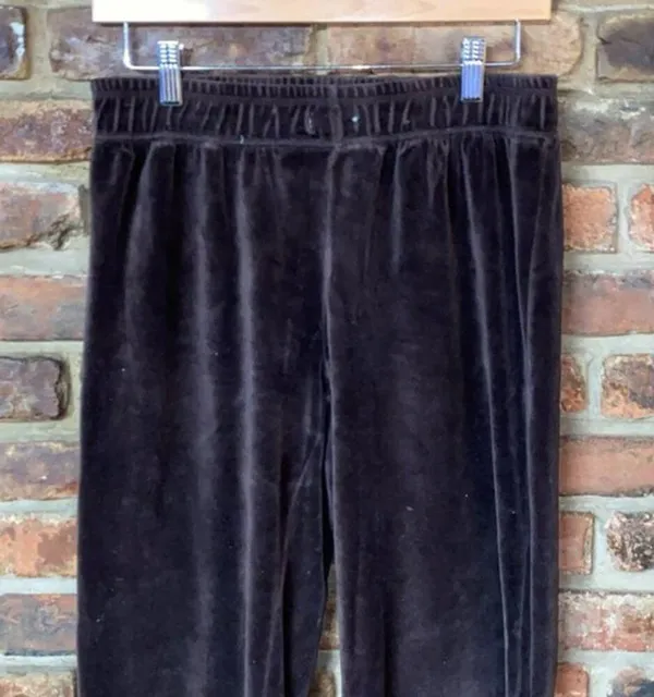 Westbound Brown Velour Flare Leg Track Sweat Pants Women's Size Medium - Image 2