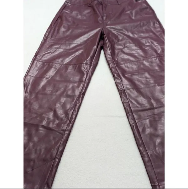 Lulus Maroon Burgundy Faux Leather Pants - Image 6