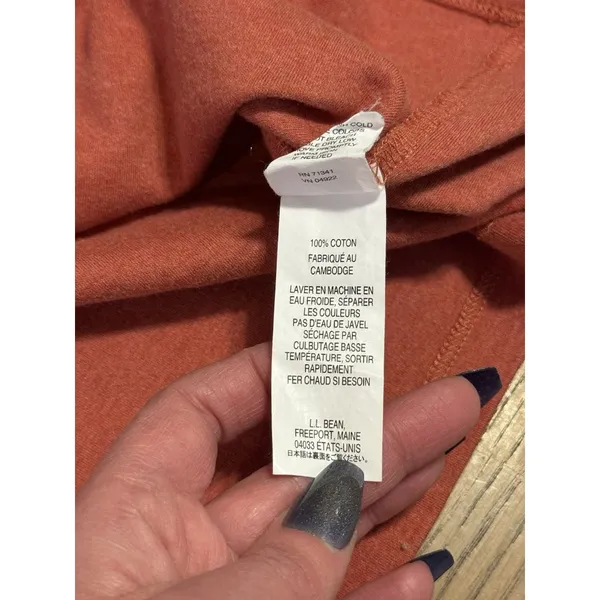 LL Bean Womens Shirt Coral M Reg Blouse Top Long Sleeve Casual Work Career‎ - Image 8