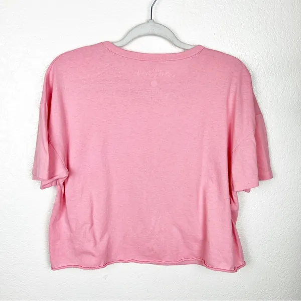 Bravado The Rolling Stones Pink Crop Band Tee 100% Cotton Size Medium - Image 4