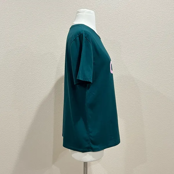 Nine West Teal Stay Cozy T-Shirt Size Large - Image 4