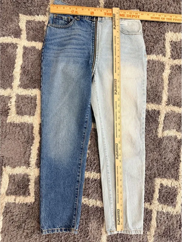 Revice Denim Women’s Size 28 Two-Tone Zip Front Skinny Jeans Y2K - Image 10