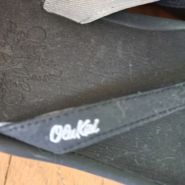 Olukai Flip‎ Flops Womens Size US 6 Black Thong Straps Beach Minimalist Casual - Image 3