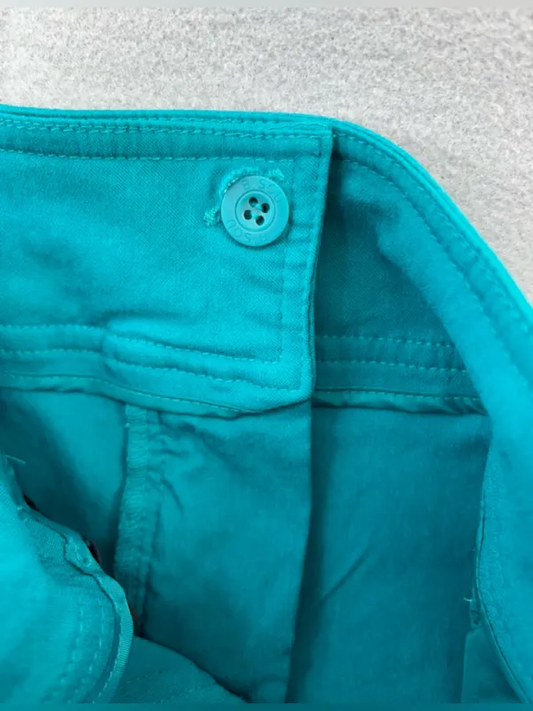 Bisou Bisou 16 Turquoise Pocketed Shorts with Gold Buttons Accent - Image 5