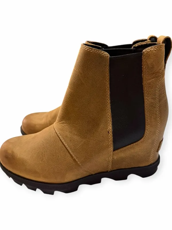 Sorel Joan of Arctic Wedge ll Chelsea Suede Boots Tan Brown Women’s Size 7.5 - Image 3