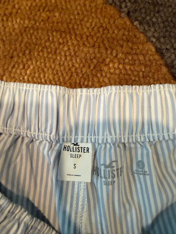 Like-New Hollister Co. Sleep Pajama Blue White Stripe Boxer Shorts Women’s Small - Image 4