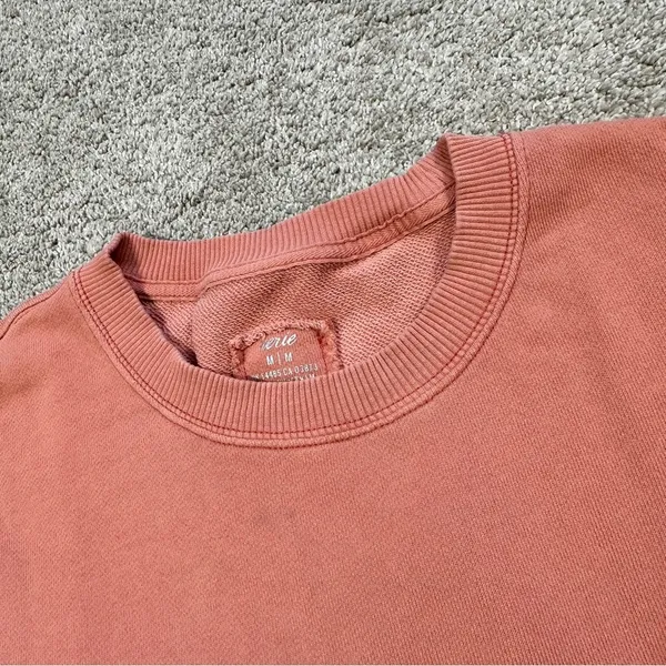 aerie Women’s Pullover Crew Neck Sweatshirt Longsleeve Lounge in Coral Orange M - Image 14