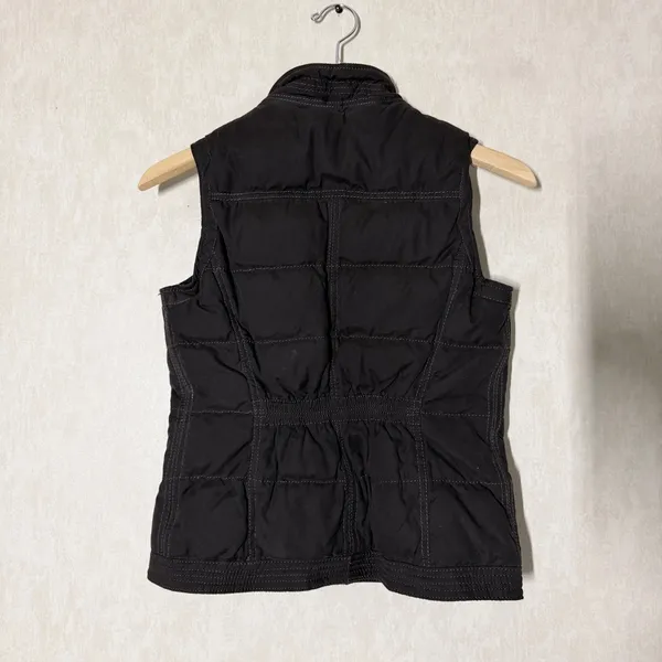 Abercrombie & Fitch Women’s Y2K Vintage Puffer Quilted Vest Full Zip in Brown S - Image 4