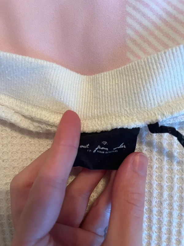 Urban Outfitters Waffle Knit Cropped Shirt - Image 3