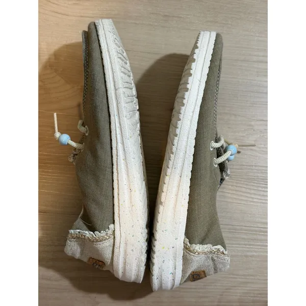 Hey Dude Wendy Natural Rosemary Shoes 6 Womens Canvas Loafers Slip On - Image 8