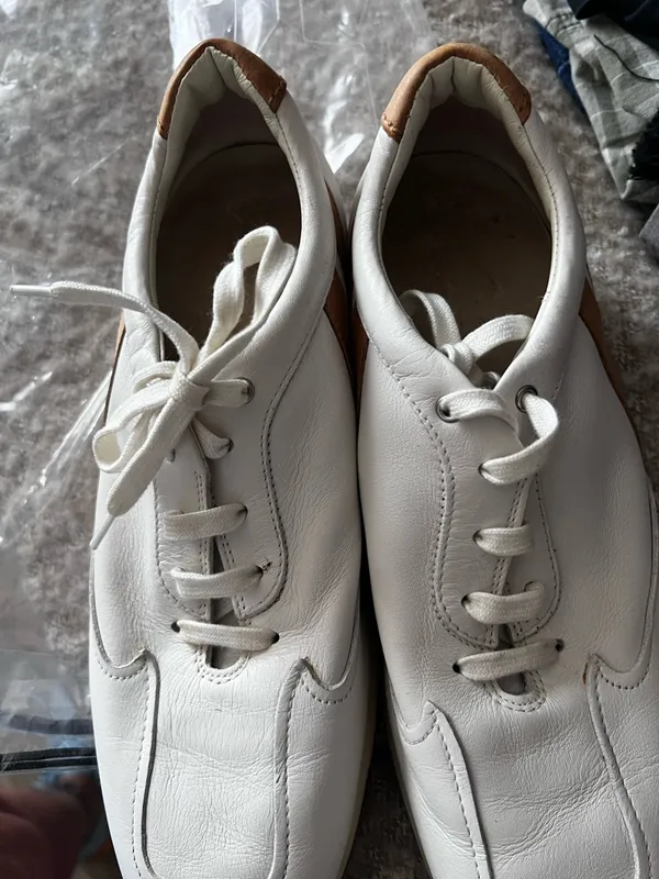 HOGAN Women’s White Leather Sneakers – Size 38.5 Size 8.5 - Image 10