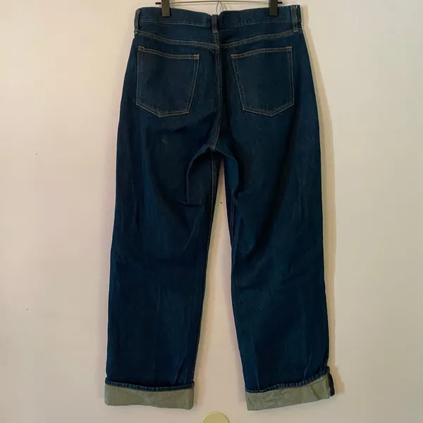 Abercrombie & Fitch Mid Rise Slouchy Jeans Dark Wash Curve Love Baggy Boyfriend - Image 6