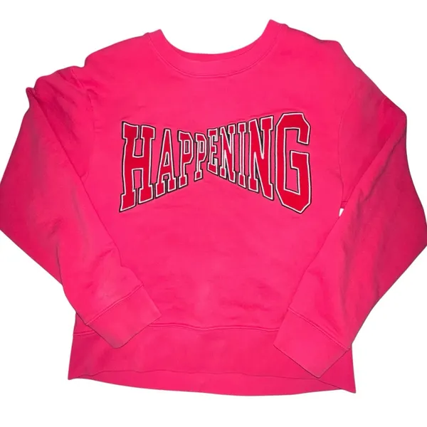 Sandro Paris Randa Happening Graphic Sweatshirt Pink Fuchsia Women Size 1‎ (S) - Image 3