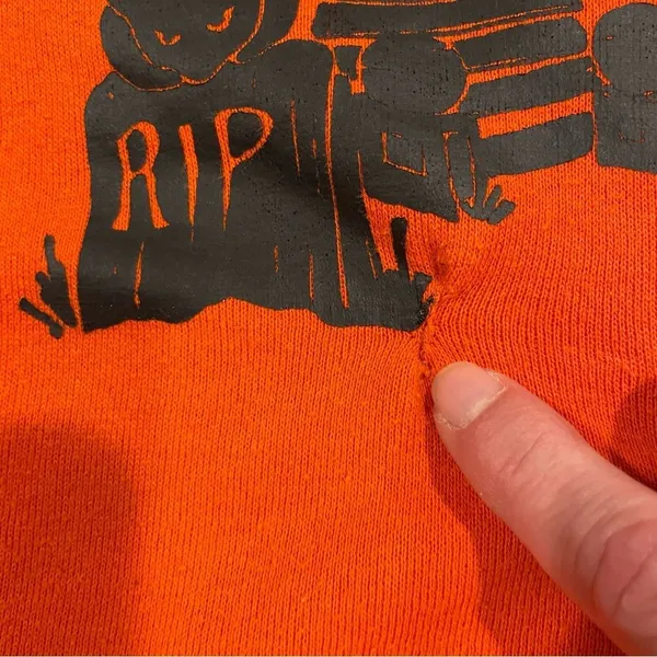 Vintage orange spooky Halloween 👻 cozy soft sweatshirt 80’s-90’s Jerzees - Image 6