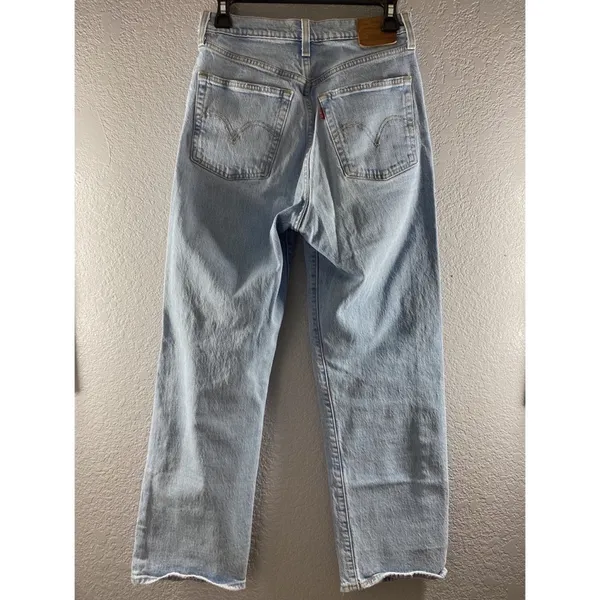 Levi’s Ribcage Straight Light Wash High Waisted Tango Fade Jeans - Image 13