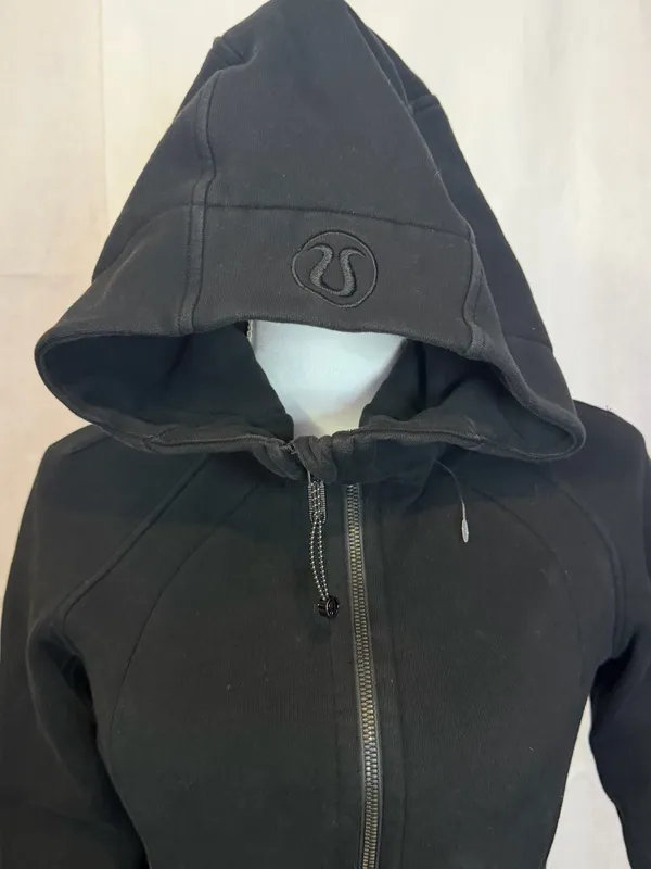 lululemon athletica Black Hooded Zip Bomber Jacket - Image 2
