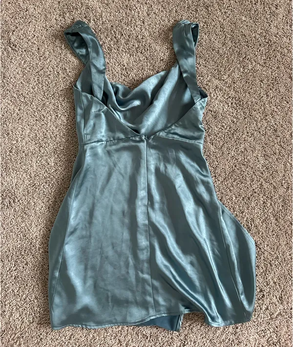 RUNAWAY THE LABEL Teal mini dress - Image 2