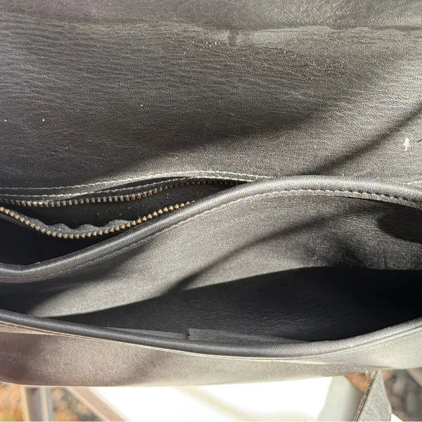 Vintage‎ COACH #9947 "Vista" Black Leather Crossbody Bag Purse Saddle 90’s - Image 6