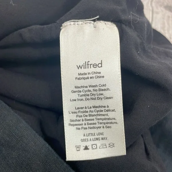 Aritzia Wilfred Dress Black Ducharme Linen Mini Coastal Whimsy Western size 0 - Image 15