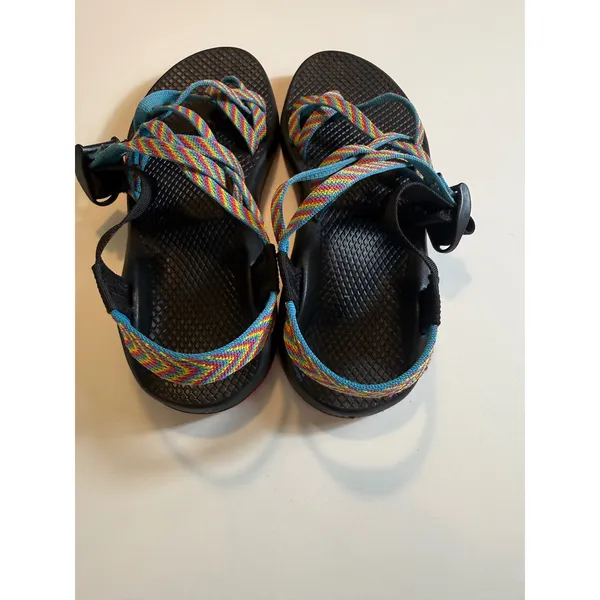 Chaco Rainbow Tie-Dye Multicolor Strappy‎ Sport Sandals Black Size 7 - Image 4