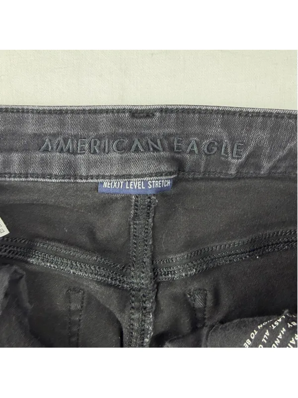 American Eagle Black High-Rise Next Level Stretch Jeggings 10 Short Denim Jeans - Image 3