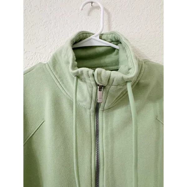 All in Motion Green Cropped Half Zip Pullover Sweatshirt Drawstring Size S - Image 4