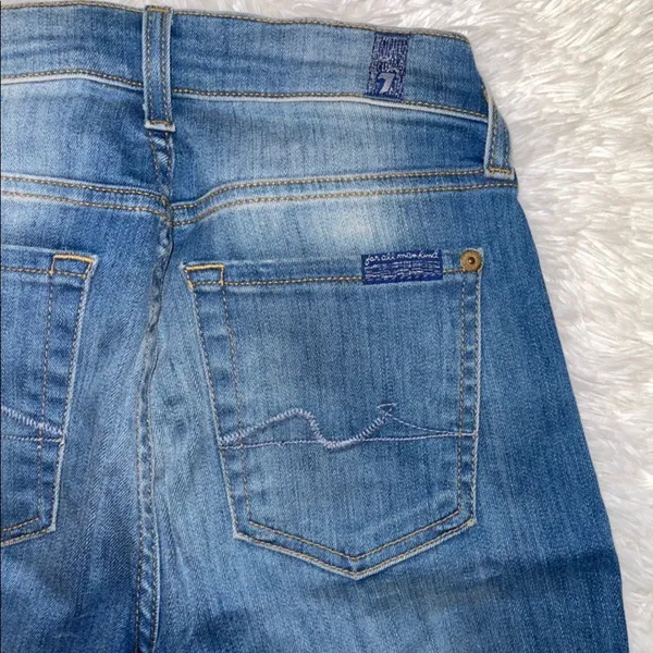 7 For All Mankind Cropped Jeans - Image 3