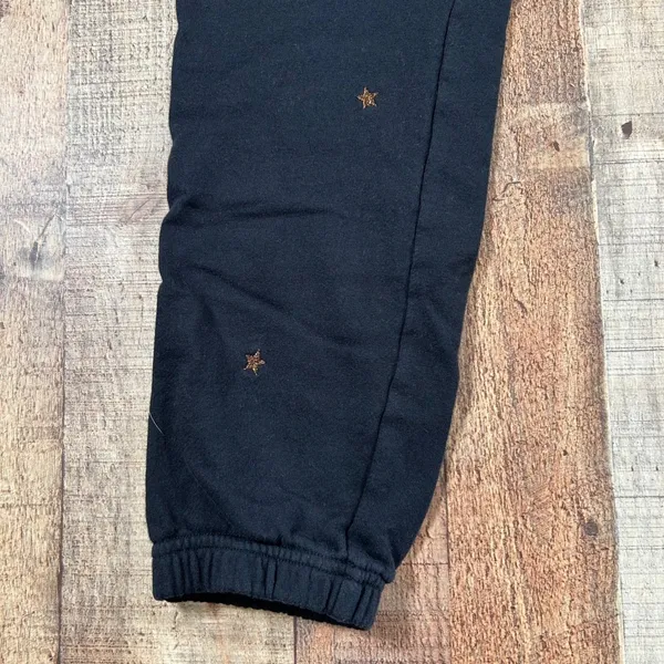 Rails Kingston Jogger Sweatpants XS Black Bronze Star Embroidery Cotton Modal - Image 7