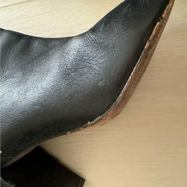 Thursday Boot Co Womens Black Studded Highline Handcrafted Leather Bootie - Image 4