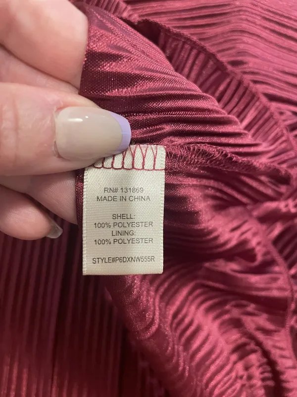 Inspired Hearts Burgundy Plisse Off-Shoulder Mini Dress 2X - Image 6