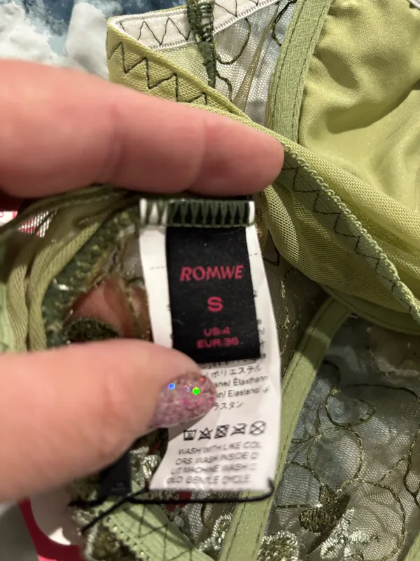 Romwe Fairycore Bustier Top, Sz S - Image 4