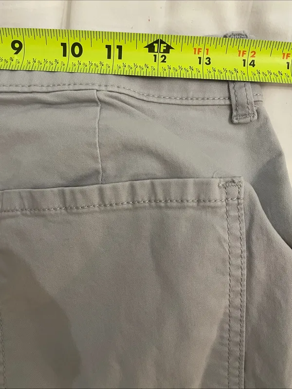 Hollister Ultra High-Rise Dad Pant Womens Sz 4R W27 Gray Cargo Stretch - Image 6