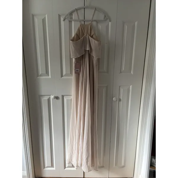 Birdy Grey Small Blush Pink Maxi Dress with Ruffle Detail - Image 8