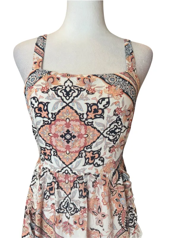 Abel the Label Anthropologie Marrakech Pastel Zodiac Maxi Dress Tie Back Size XS - Image 4