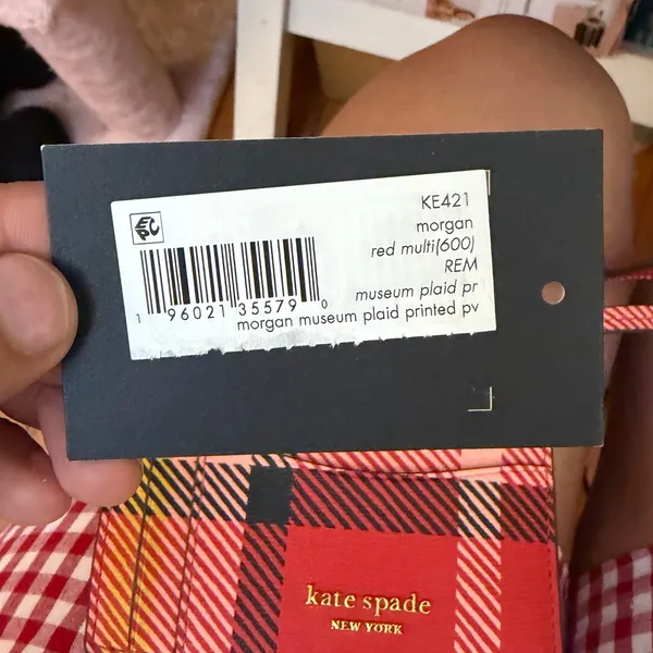 Kate Spade New York Morgan Museum Plaid Card Case Wristlet New With‎ Tags - Image 3