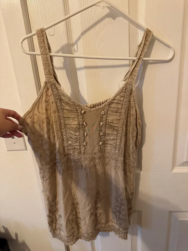 Vintage tank top Tan - Image 2