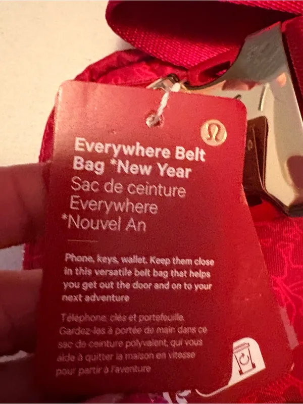 Lululemon Everywhere Belt Bag Lunar New Year, YOSC/DKRD, Dark Red/Gold - Image 3
