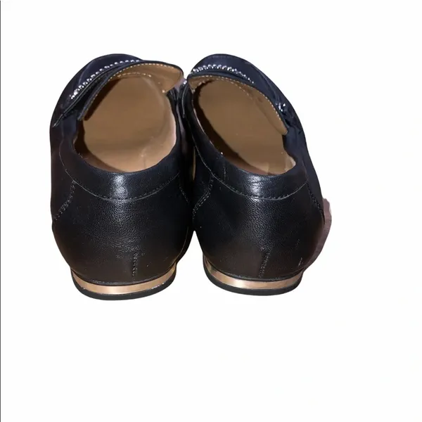 Franco Sarto size 7M black leather loafers - Image 4