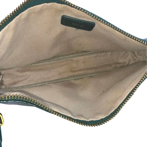 JW Pei Eva Women's Dark Green Croc Vegan Leather Zip Shoulder Bag Handbag OS - Image 5